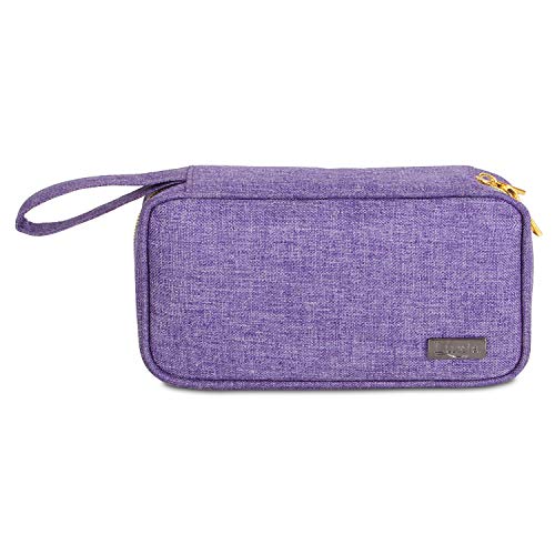 LUXJA Essential Oil Case - Holds 12 Bottles, Purple