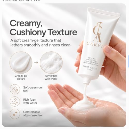 Gentle Peptide & Amino Acid Facial Cleanser for Sensitive Skin - Soft Foam, All Skin Types
