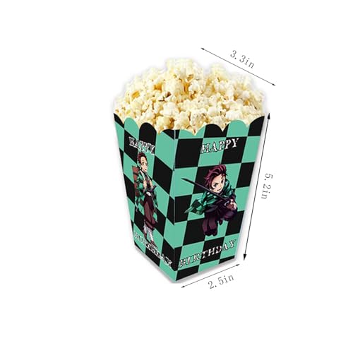 Demon Slayer Themed Popcorn Boxes - 24 Pack Party Supplies