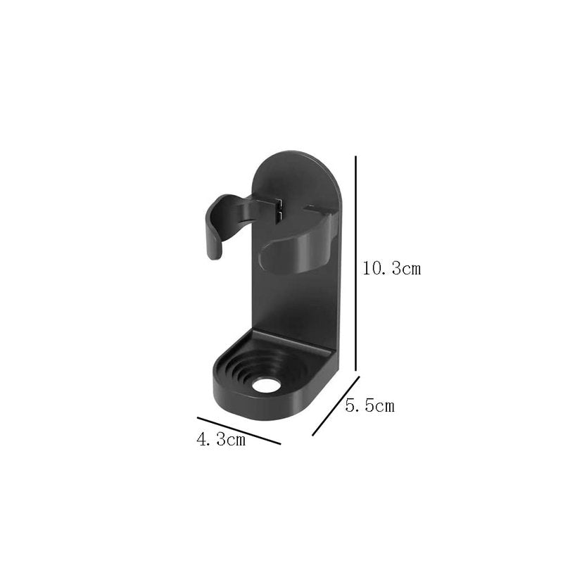 1 Piece Razor Holder Razor Rack Shaver Storage Rack Electric Shaver Holder Wall Mounted Razor Organizer Electric Shaver Stand Adjustable Razor Rack, Black