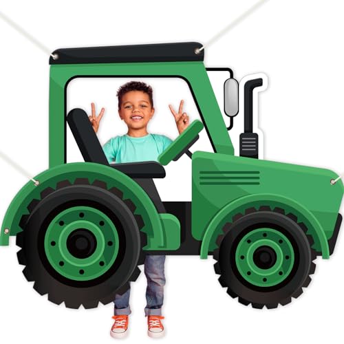 Tractor Photo Backdrop Banner for Farm Themed Parties - 5.8x4.5 ft