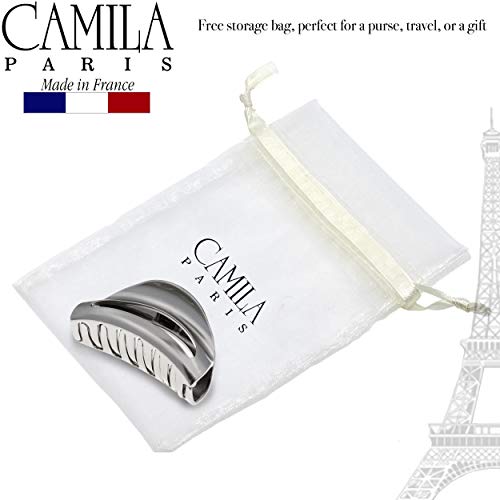 Camila Paris 3.5" Silver Hair Claw Clip for Thick Hair