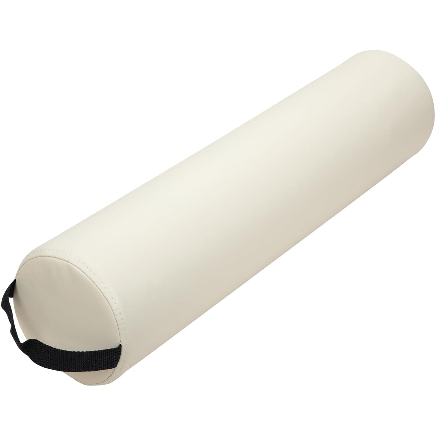 Full Round Bolster Pillow - Black Oil & Stain-Resistant Massage & Yoga Cushion | 6” R x 26” L