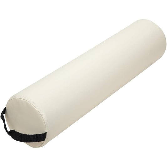 Full Round Bolster Pillow - Crème Oil & Stain-Resistant | Ideal for Massage & Yoga, 6” R x 26” L