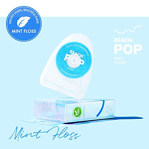 Listerine Ultraclean Access Flosser & Reach POP Dental Floss Bundle - 2 Pack Starter Kit with Mint Floss Heads