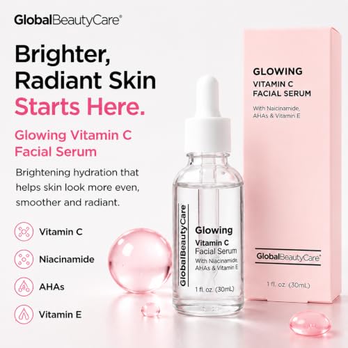 Global Beauty Care Vitamin C Facial Serum - Brightening Face Serum (2 Pack)