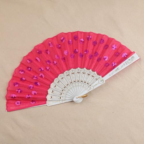 10 PCS Colorful Hand Fans with Peacock Pattern - Perfect for Parties & Weddings