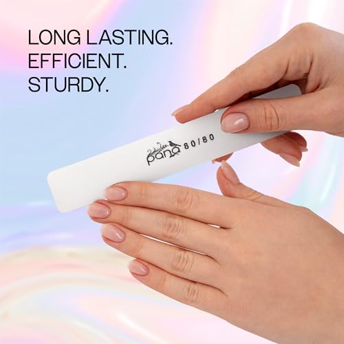PANA Jumbo Double-Sided Emery Nail File - 50 Pack, Grit 80/80