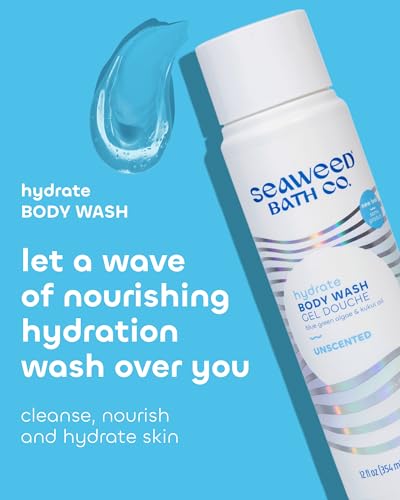Seaweed Bath Co. Hydrate Body Wash, Unscented, 12 oz - Vegan & Gentle