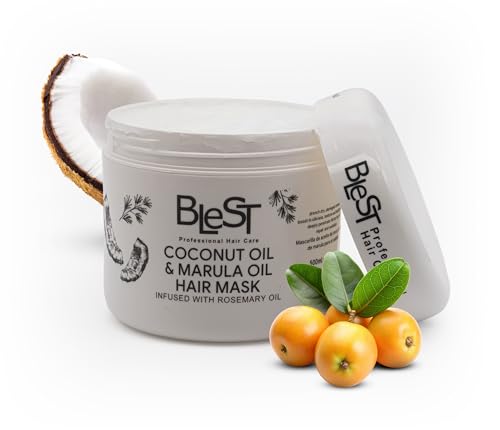 Blest Professional Coconut & Marula Oil Hair Mask - Deep Repair & Shine, 500ml