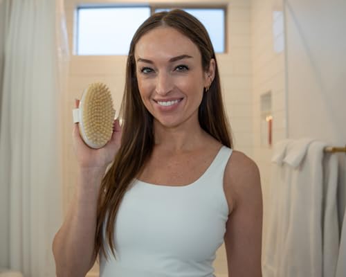 ROSENA Oval Dry Body Brush for Lymphatic Drainage & Exfoliation