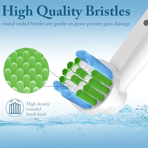 Swistarhan Green Replacement Toothbrush Heads Pack of 12 for Oral B Electric Models