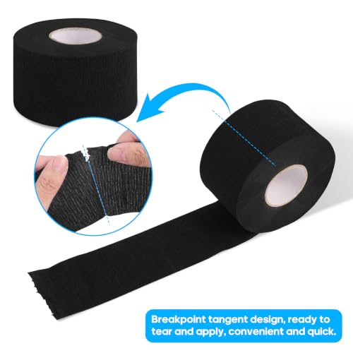 YELEGAI Black Disposable Barber Neck Strips - 5 Rolls, 500 Strips, Hygienic & Pre-Cut