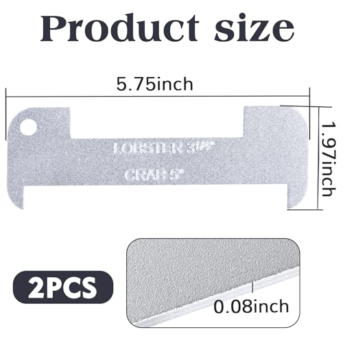 Lobster and Crab Gauge Measuring Tool - 2 Pack Aluminum, 3.25" & 5"