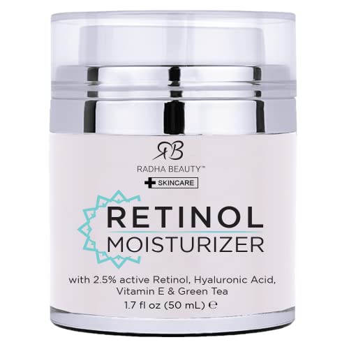 Radha Beauty 2.5% Retinol Moisturizing Face Cream with Hyaluronic Acid
