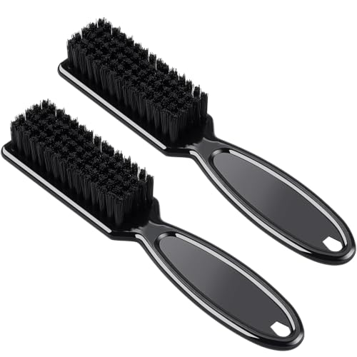 Patelai 2 Pcs Black Clipper Cleaning Brushes for Hair Clippers & Trimmers – Non-Slip Handle