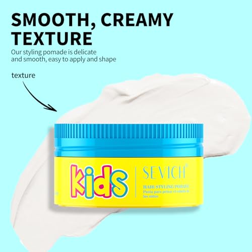 SEVICH Kids Hair Styling Pomade 2-Pack, Gentle Plant-Based Clay, 160g