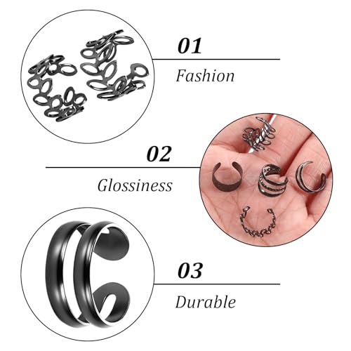 30 Pcs Black Hair Jewelry Clips for Braids & Dreadlocks