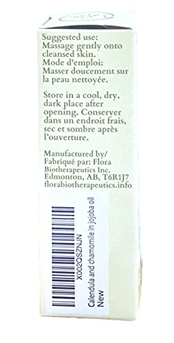 Calendula and Chamomile-Jojoba Oil - Organic Double Infused Facial & Body Oil, Unscented, 1.7 fl oz
