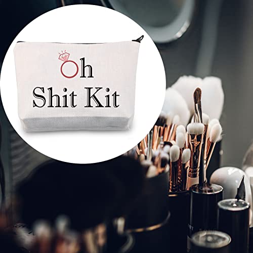 LEVLO Oh Shit Kit - Funny Bachelorette Gift & Makeup Bag, 23.5x17 cm