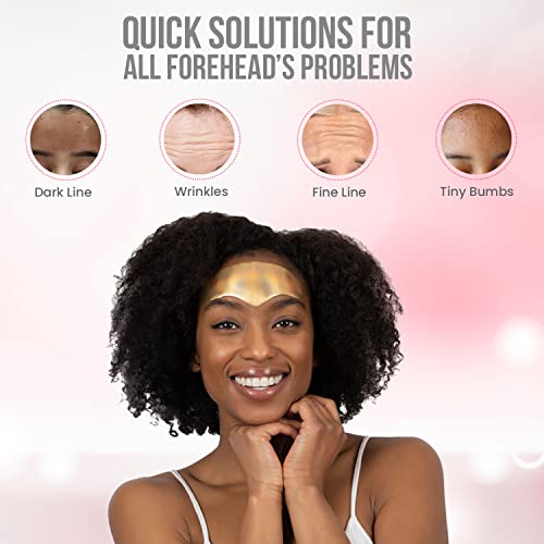 MISS SPA Hydrating Forehead Wrinkle Patches - Anti-Aging Serum Hydrogel Mask, 4 Patches