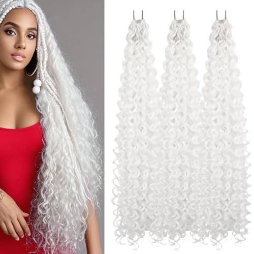 White Passion Twist Crochet Hair 14 Inch 3 Packs Pre-Separated Synthetic Braiding for Black Women