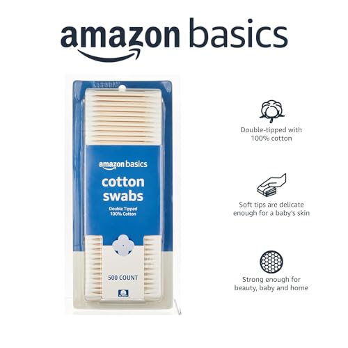 Amazon Basics Double-Tipped Cotton Swabs, 2000 Count