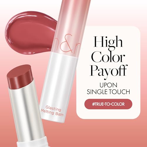 rom&nd Glasting Melting Lip Balm - Hydrating Tinted Gloss 0.12 oz - #06 Kaya Fig