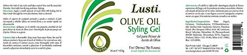 Lusti Olive Oil Styling Gel 16oz - Fast Drying, Frizz Control