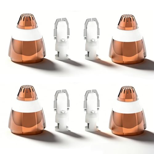 Rose Gold Eyebrow Hair Remover Replacement Heads 4 Pack for Flawless Facial Trimmer