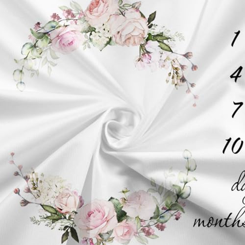 Baby Milestone Blanket - 60"x40" Soft Growth Mat for First Year Memories