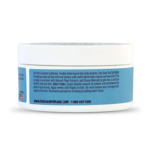 Don Juan Sea Salt Matte Pomade - 4 oz | Medium Hold, Matte Finish