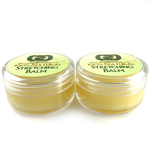 Twin Pack Ear Stretching Balm with Jojoba & Natural Oils - Piercing Aftercare Salve
