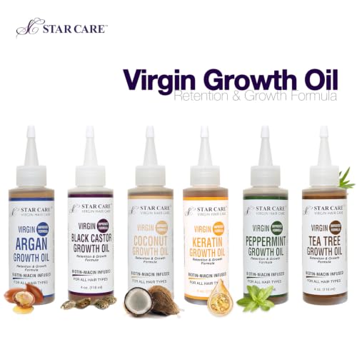 STAR CARE Coconut Hair Growth Oil with Biotin & Jamaican Black Castor, 4oz