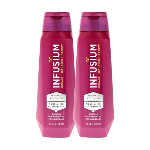 Infusium Repair and Volumize Conditioner 6.75 Fl Oz (Pack of 2) - Hydrating, Anti-Frizz, Collagen & Hyaluronic Acid