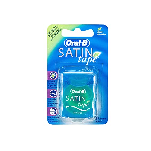 Oral-B Satin Tape Dental Floss, Mint Flavor, 2-Pack
