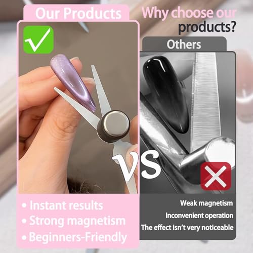 Cat Eye Nail Magnet Set - 3PCS Stainless Steel French Nail Tool