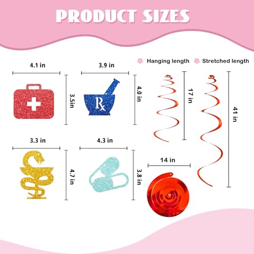 30pcs Nurse Graduation Hanging Swirls - Medical Party Decorations