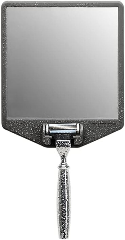 Joseph Shower Mirror - Fog-Free Shaving Mirror with Silicone Razor Holder | Charcoal Color