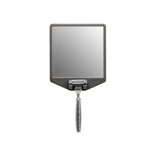 TOOLETRIES The Joseph Shower Mirror for Shaving, Fog Reduction Bathroom Mirror with Silicone Razor Holder & Reusable Wall Mount Grip, Shower Grooming Accessory - Charcoal