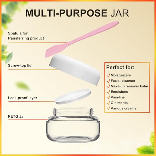 1oz Travel Size Containers - Leak-proof Toiletry Jars, 4 Pack