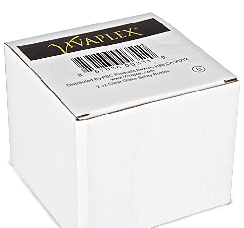Vivaplex 2 oz Clear Glass Spray Bottles with Fine Mist Sprayers - 6 Pack