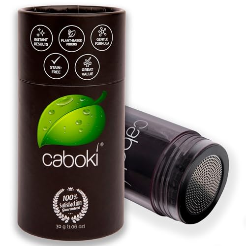 Caboki Hair Fibers for Thinning Hair ? Natural Plant-Based Hair Powder for Men & Women ? Instantly Thicker Fuller Looking Hair ? Clean Ingredients ? 30g, 90-Day Supply, Dark Brown