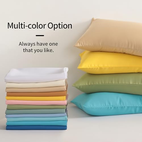 BEDSUM King Microfiber Pillowcases Set of 2 - 20x40, Black