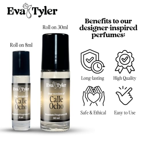 EvaTyler Calle Ocho Perfume Roll-On Oil 8ml | Long-Lasting Men's Fragrance, USA Made, Travel Size