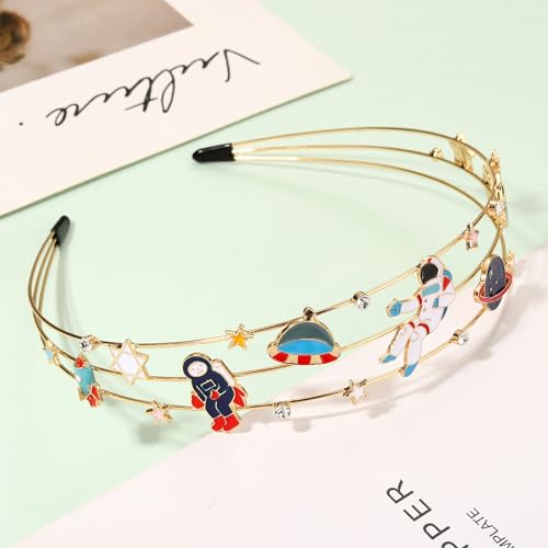 mokkia Astronaut Headband A - Jeweled Rhinestone Space Hair Accessory