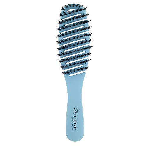 Creative Flex Petite Hair Brush - Boar Bristle & Nylon for Gentle Detangling