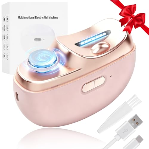 2-in-1 Electric Nail Clipper & Polisher - Rechargeable, Pink