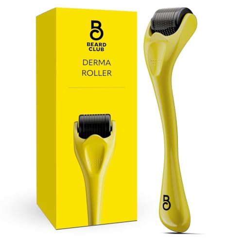 Beard Club Derma Roller with 540 Titanium Microneedles - Face, Body & Scalp