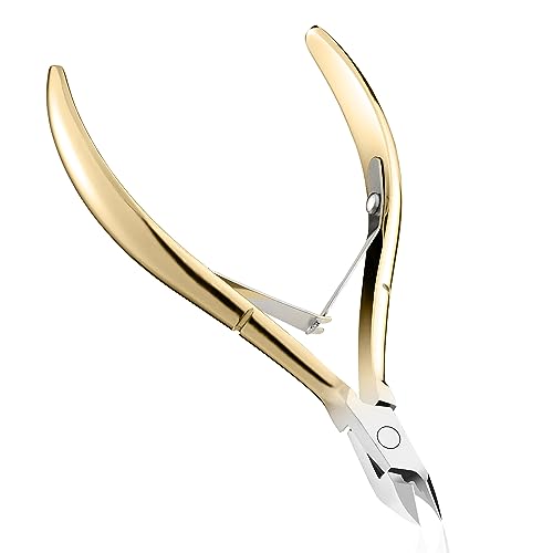 GAOY Gold Stainless Steel Cuticle Nippers - Professional Nail Clippers & Remover